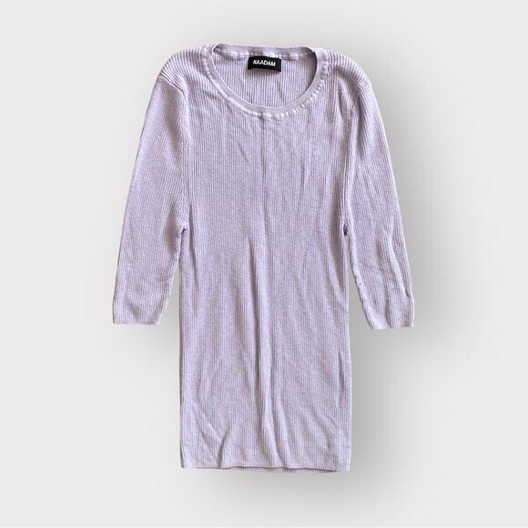 Naadam Long Scoop Neck Tee Violet - Picture 1 of 5